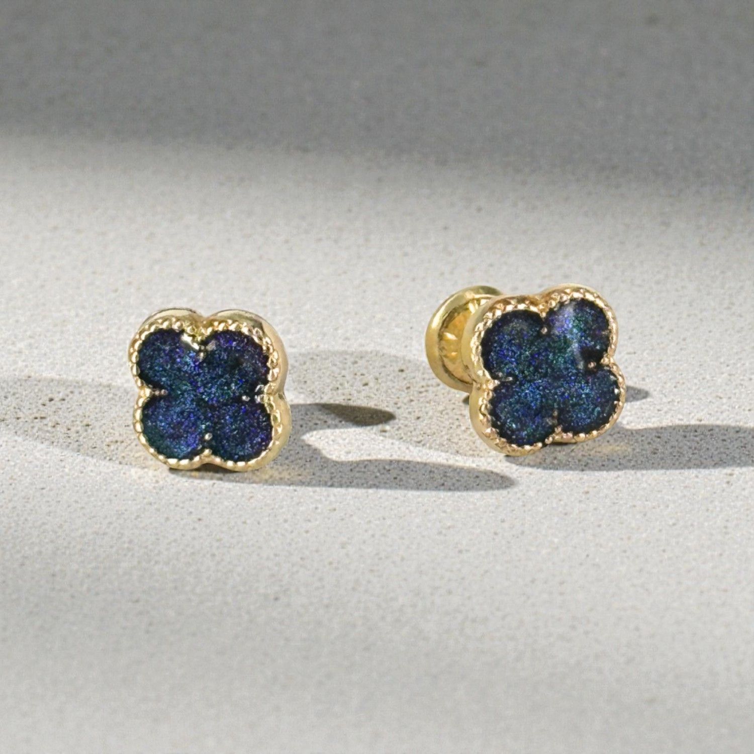 TOPO VAN CLEEF AZUL ESCARCHADO